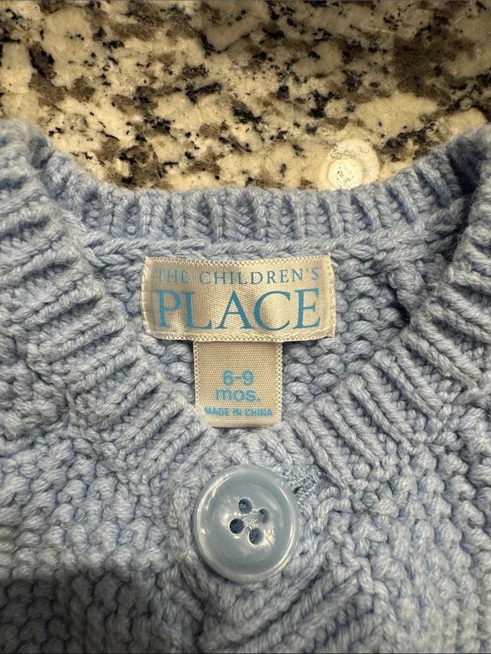 The Children's Place Baby Blue Knit Button-Up Cardigan